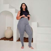 Plus Size Leggings - Xám - Xem 5