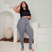 Plus Size Leggings - Xám - Xem 6