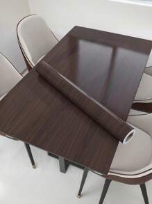 1 卷棕色木纹壁纸，自粘式可移除装饰贴纸，适用于墙壁、橱柜、桌子、门、椅子、房间背景装修贴纸 - 彩色 - 查看 1