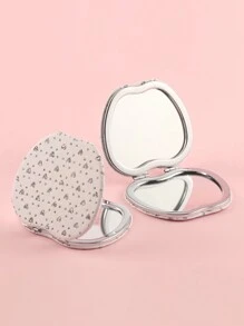 1 Stück weißer Glitzer Strass-Doppelspiegel, perfekt für Valentinstag, Hochzeit, Braut, Neuvermählte, Paar und Beauty-Liebhaber. Geeignet für Make-up, Hautpflege, Reisen, Büro, Partys und andere Anlässe. Leicht, tragbar, ideal um die Körperpflege zu verbessern und Eleganz in Ihren Alltag zu bringen.