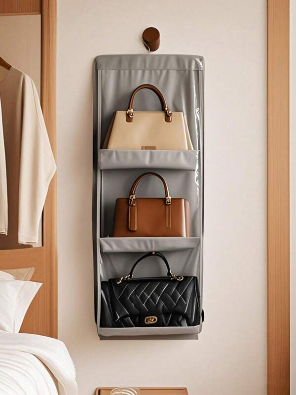 Tasche Aufbewahrungs-Hängetasche Kleiderschrank Hängende staubdichte Vlies-Aufbewahrungstasche Haushalt Mehrschichtige Aufbewahrungstasche