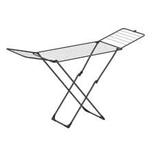 SONGMICS Clothes Airer, Foldable Clothes Drying Rack, Clothes Horse With Gullwings, Free-Standing Laundry Rack, Indoor Outdoor Use, Bed Linen Clothing, Black - 黑色 - 查看 7