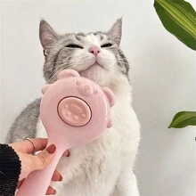 Bàn chải chải lông thú cưng, bàn chải loại bỏ lông rụng cho mèo, bàn chải kết hợp làm sạch và massage lông cho chó và mèo. - Nhiều màu - Xem 3