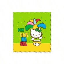 Sanrio 1 pieza Paño de limpieza de microfibra con estampado de gatito - Limpia de forma segura y efectiva lentes, gafas, pantallas, cámaras, teléfonos, pantallas de TV LCD y talla grande