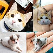 1pc Personalized Photo Keychain With Picture - Custom Acrylic Dog Cat Key Ring | Unique Gifts For Birthday, Anniversary, Parties, And Room Decorations Graduation