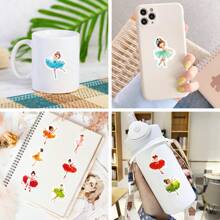 50 stuks levendige ballerina waterdichte vinyl stickers, kleurrijke graffiti stickers voor scrapbooking, dagboek, laptop, bumper, telefoon, cartoon, skateboard, waterfles, bouwvakker, auto stickers en stickers, koffers - veelzijdige decoratie, balletschoenen