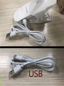 1个可折叠弯曲LED台灯，带支架夹，USB充电，触摸控制，3级调光，小巧便携，柔和灯光，护眼，适用于家居装饰、卧室、客厅、办公室、书房、游戏室、床头、露营、工作、睡眠、夜间照明。 - 白色 - 查看 9