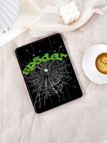 1pc Spider Web & Star Pattern Tablet Protective Case, Compatible With IPad 10.2", IPad Pro 11" 2021/2020/10th Gen, IPad Mini 4/5/6, Galaxy Tab A8 10.5" 2022, Matepad 10.4"/Tab, With Pencil Slot, Anti-Fall, Tablet Stand Case