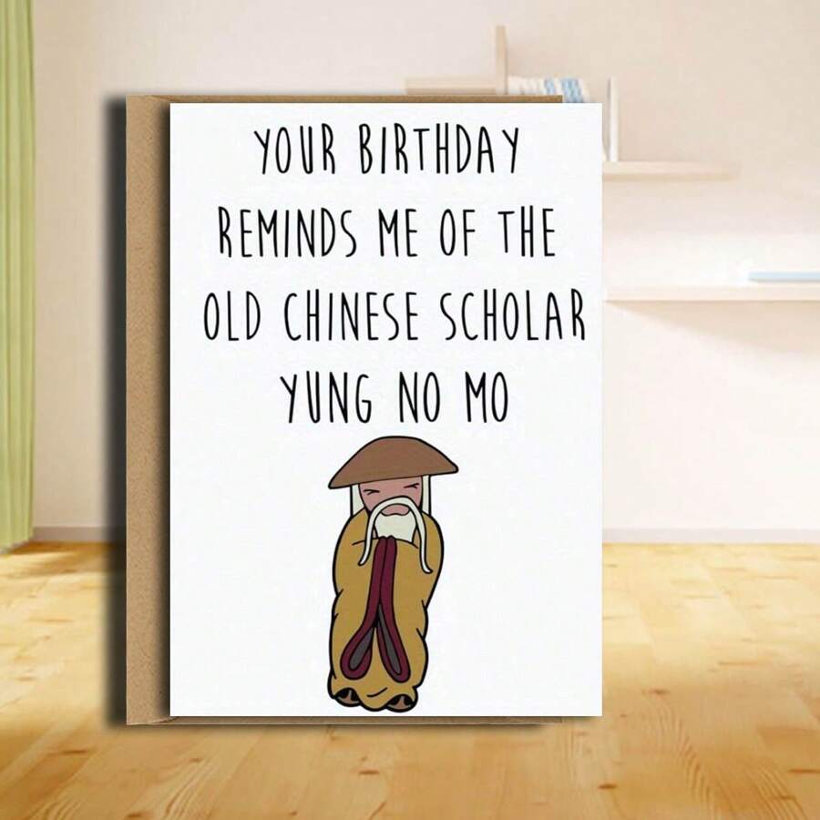 1pc Creative Blank Bi-Fold Birthday Greeting Card, Customizable Handwritten Happy Birthday Wishes - 1PCS Greeting Card + 1PCS Envelope - View 1
