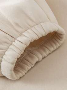 mini bala 儿童可调节腰围裤子，时尚又保暖的下装 - 淺卡其 - 查看 8