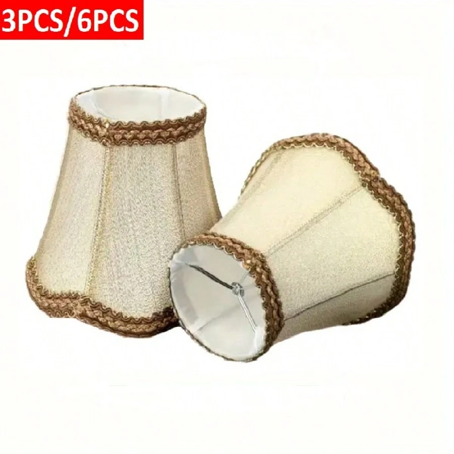 3szt./6szt. Małe klosze do lamp, klips na żarówkę, ręcznie robione, idealne do lamp stołowych, kinkietów, żyrandoli - idealne do sypialni i biura, wystroju domu, prezent dla rodziny i przyjaciół - Wielokolorowe - Zobacz 1