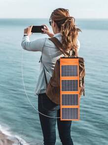 Panel Solar Portátil 20W 6V - Naranja - Ver 9