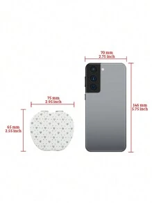 1 Stück weißer Glitzer Strass-Doppelspiegel, perfekt für Valentinstag, Hochzeit, Braut, Neuvermählte, Paar und Beauty-Liebhaber. Geeignet für Make-up, Hautpflege, Reisen, Büro, Partys und andere Anlässe. Leicht, tragbar, ideal um die Körperpflege zu verbessern und Eleganz in Ihren Alltag zu bringen.