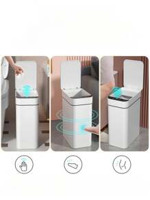 1 件智能传感器自动开/关垃圾桶，12 升，简约家居清洁工具，适用于厨房、餐厅、浴室、办公室，适用于万圣节装饰、秋季装饰、婚礼、神秘盒子、房间装饰、派对礼物 - 彩色 - 查看 5