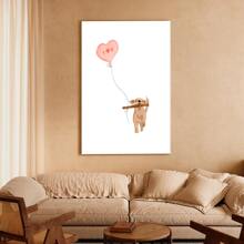 1Pc Valentine's Day Wall Art Prints, Cute Valentine Dog Art Poster Valentines Wall Decor For Wedding Home Living Room Bedroom, Gift For Men Women Couples Lovers - 彩色 - 查看 2