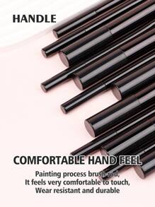 15 Stücke/Set Profi Make-up Pinselset, 12 Stücke Make-up Pinsel + 2 Stücke Make-up Schwämme + 1 Stück Puder Puschel, Reisefreundlich