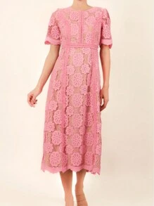 Short Sleeve Midi Dress