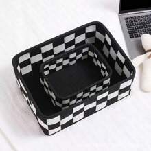 1 Stück/2 Stück/3 Stück Filz Aufbewahrungsboxen, koreanisches Design, beliebter Aufbewahrungsorganizer, geeignet für dSchulanfangule, Heimdekoration, große Kapazität für Kleidung, Spielsachen, Bücher, zufälliger Stil Lieferung