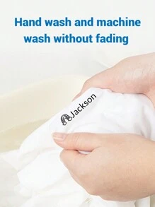 1pc Stamp+100 Name Stickers- Custom Name Stamp For Kids Clothing Waterproof Back To School Supplies For Kids,The Name Stamp Personalized For Clothes ,Handwritten Signature Stamp,Personalized Clothing Stamps For Clothes, DIY Customized Cartoon Self Inking Name Seal Stamp For Business Use Back To School Supplies Student Stationery Gift - Pink - View 4