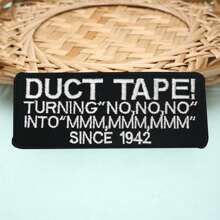 白色文字刺绣补丁和熨烫背衬可缝制 - 黑色 - 查看 5