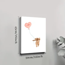 1Pc Valentine's Day Wall Art Prints, Cute Valentine Dog Art Poster Valentines Wall Decor For Wedding Home Living Room Bedroom, Gift For Men Women Couples Lovers - 彩色 - 查看 8
