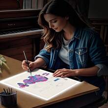 1 pezzo Tavoletta luminosa a LED per pittura a diamanti, A3/A4/A5 Tavolo luminoso per disegno e tracciatura, Lightbox fai-da-te, Tavolo luminoso per giochi e apprendimento, Regalo per feste e compleanni, Alimentazione USB, 3 livelli di luminosità, protezione per gli occhi, 3 colori e 3 formati, adatta per pittura a diamanti, disegno, cartoni animati, pittura ad olio, schizzi, pittura con sabbia