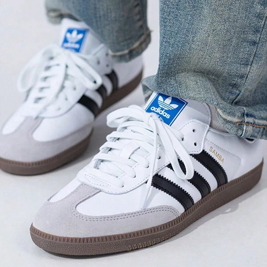 Adidas Originals SAMBA OG 男女通用运动鞋,2026 春季新款运动休闲鞋,运动鞋,训练鞋,B75806 - 白色 - 查看 1