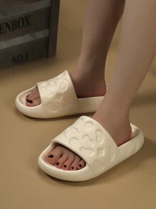 女士 EVA 拖鞋、防滑室内浴室拖鞋、软底夏季家居鞋、休闲系带沙滩凉鞋 - 白色 - 查看 4
