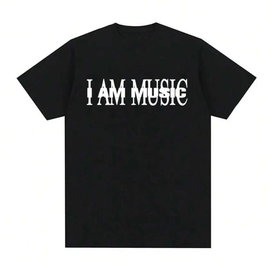 Playboi Carti I Am Music Album Print T Shirt Y2 K Meme Ken Carson Destroy Lonely T Shirts Wome Shirt - 黑色 - 查看 1