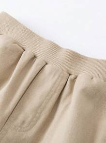 mini bala Kids' Loose-Fit Tapered Pants, Casual Outdoor Spring Wear - Camel - View 6