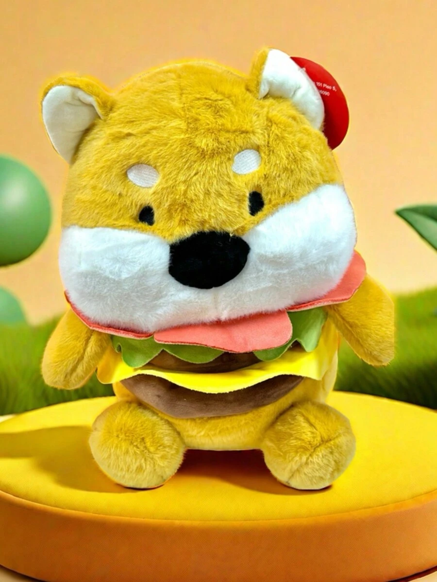 Hamburger Dog Plush Toy – Last Units In Stock! Soft Pillow For Children, Special New Year Gift, Ideal For Home And Office Decoration, 30cm Of Fun ✨ - 黃色 - 查看 1
