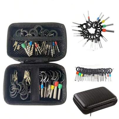 Ferramentas 41 pcs remoção com estojo terminal Vignee, terminais de pinos, remoção de reparo para extrator de pino de carro, conectores de crimpagem de fiação elétrica, Depuração de conector extrator