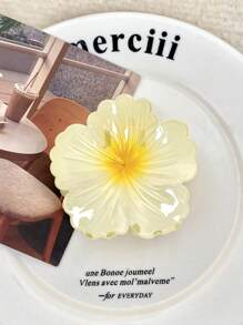 6/4/1 pièce Pince à cheveux à fleur en forme de cœur bouclée pour femmes et adolescentes, pince à cheveux hawaïenne pour cheveux épais de 7,5 cm, accessoire de cheveux de style doux, parfait pour le quotidien, les sorties, les dates, les fêtes et les mariages. Accessoires de cheveux de mode pour la plage, cadeau idéal pour les amies!
