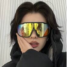 1pc Wrap Futuristic Cyberpunk Fashion Glasses For Outdoor Bicycle Riding, Running,Unisex - Multicolor - View 10
