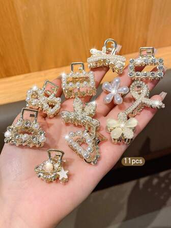 11pcs Fashionable Hair Clips, Suitable For Everyday Use Hair Claw Clips Hair Accessories