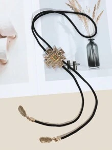 1件男士时尚闪亮几何仿宝石十字图案领结，适合旅行、外出和日常佩戴 - 彩色 - 查看 8