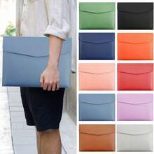 A4皮革文件袋数据包文件袋时尚公文包数据合同账单文件袋学校办公用品 - 彩色 - 查看 12