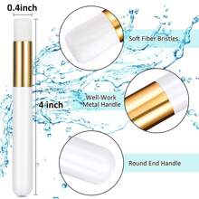 mulynsie 30 piezas de cepillos de champú para pestañas con contenedor, cepillo de limpieza para extensiones de pestañas, cepillo de limpieza de poros nasales, herramienta para eliminar puntos negros y brochas de limpieza facial para cosméticos