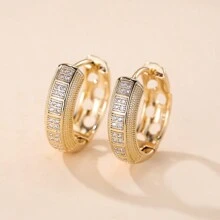 1 par de brincos femininos retrô simples e elegantes, adequados para uso diário