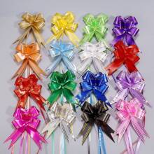 20pcs/Pack Gold Edged Butterfly Pull Bows, Self-Forming, Suitable For Wedding Car Decoration, Gift Box Packaging, Bowknot Ribbon, Wedding Ceremony, Wedding Car Door Handle Butterfly Decor, Various Festival Party Decoration Pull Bows