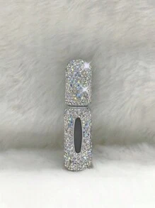 1pc Rhinestone Studded Portable Perfume Bottle, Travel Size Fragrance/Essential Oil Dropper Bottle - Multicolor - View 5