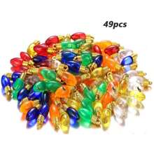 23/49 件彩色圣诞派对装饰品、圣诞树装饰品、完美的 DIY 悬挂装饰，适合节日派对装饰（多色灯泡，0.71 英寸）