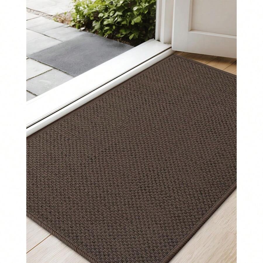 Runner Rug Non Slip Front Door Mat Indoor Rugs For Entryway, Washable Low-Profile Inside Door Mats, Entry Carpet Entry Rug Door Mat Outside Entrance - 棕色 - 查看 1