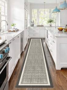 1pc Modern Minimalistic Style Grey Area Rug, 850g/M² Crystal Velvet, Rectangular, Non-Slip Washable, Decorative For Home, Living Room, Kitchen, Dining Room, Office, Suitable For All Seasons