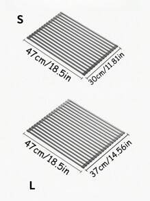 1pc Roll-Up Dish Drying Rack, Portable Dish Drainer Rack For Sink, Stainless Steel Kitchen Roll-Up Dish Rack, Multifunctional Storage Organizer, Foldable Dish Drainer Rack For Kitchen Sink Countertop, Perfect Storage Gift Solution For New Year, Valentine's Day, Spring Festival, Mother's Day, Father's Day, Christmas, Winter 2025 - Multicolor - View 8