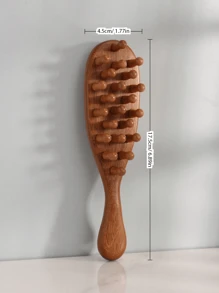 1 件装厚齿按摩梳，宽齿发刷，用于卷发和头皮指压按摩