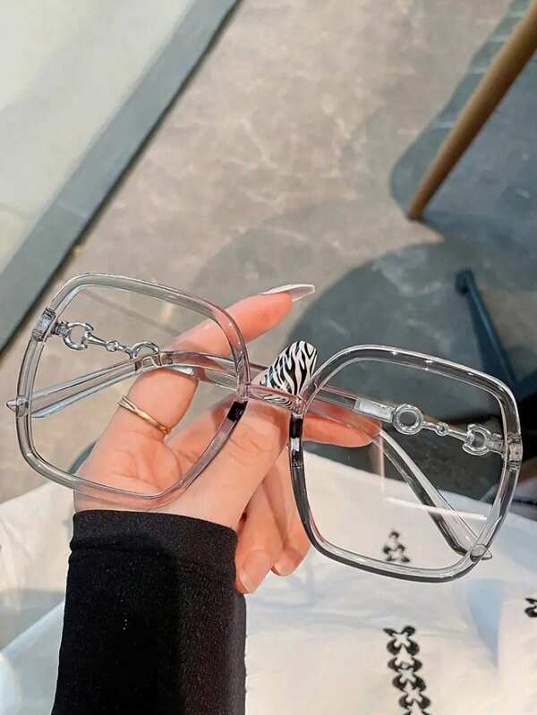 1 pièce Nouveaux lunettes à grand cadre pour femmes, accessoire mode pour un porter quotidien et des nuances affinantes du visage. Accessoires de plage pour femmes. essentiels pour tenues femmes automne hiver, casual, affaires, cadeaux pour vacances d'été, plage, extérieur, voyage