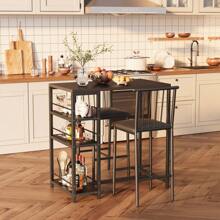 Juegos de mesa & silla de comedor - negro - Ver 6