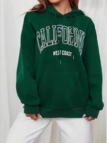 Women's Sports Hoodie - 軍綠色 - 查看 3