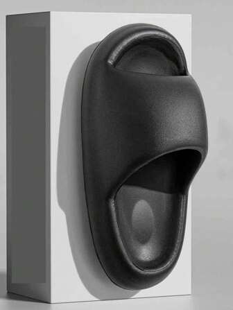 全季时尚新款男士百搭黑色软底 EVA 材质轻便舒适拖鞋，室内休闲拖鞋，防水、防滑、防臭，情侣家居拖鞋